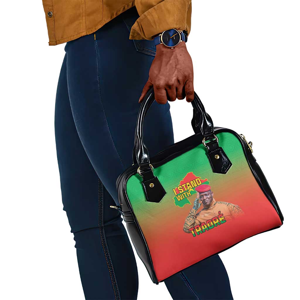 Burkina Faso I Stand With Traore Shoulder Handbag African Pattern