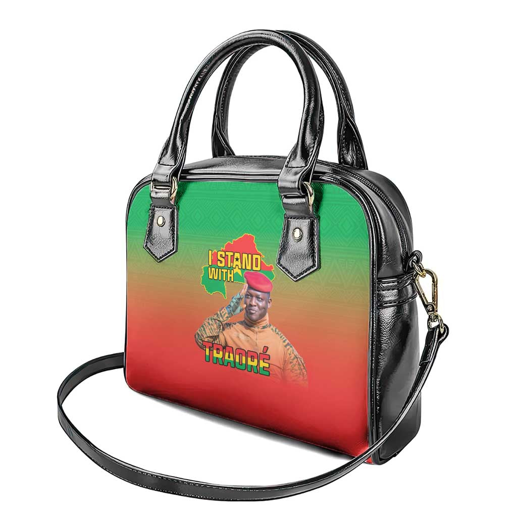 Burkina Faso I Stand With Traore Shoulder Handbag African Pattern