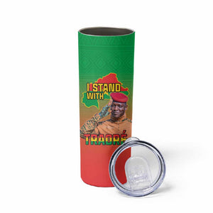 Burkina Faso I Stand With Traore Skinny Tumbler African Pattern