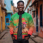Burkina Faso I Stand With Traore Sleeve Zip Bomber Jacket African Pattern