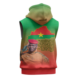 Burkina Faso I Stand With Traore Sleeveless Hoodie African Pattern - African Pride
