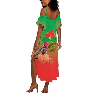 Burkina Faso I Stand With Traore Summer Maxi Dress African Pattern