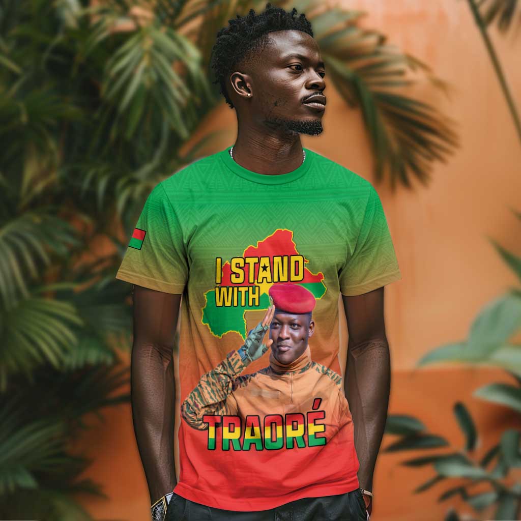 Burkina Faso I Stand With Traore T shirt African Pattern
