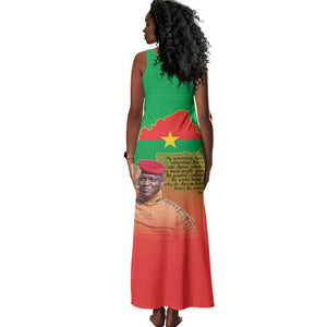 Burkina Faso I Stand With Traore Tank Maxi Dress African Pattern