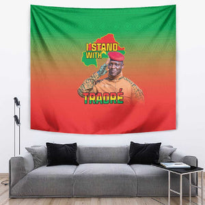 Burkina Faso I Stand With Traore Tapestry African Pattern