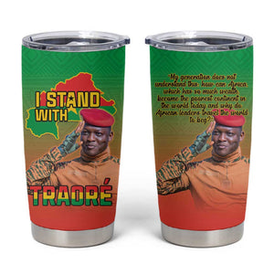 Burkina Faso I Stand With Traore Tumbler Cup African Pattern