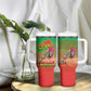 Burkina Faso I Stand With Traore Tumbler With Handle African Pattern