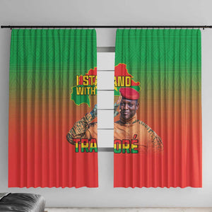 Burkina Faso I Stand With Traore Window Curtain African Pattern