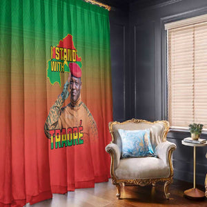 Burkina Faso I Stand With Traore Window Curtain African Pattern