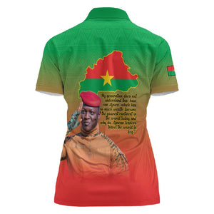 Burkina Faso I Stand With Traore Women Polo Shirt African Pattern