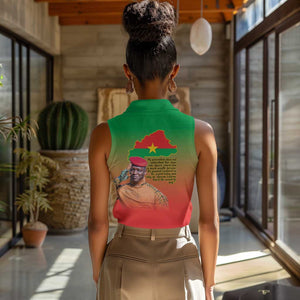 Burkina Faso I Stand With Traore Women Sleeveless Polo Shirt African Pattern