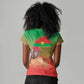 Burkina Faso I Stand With Traore Women V-Neck T-Shirt African Pattern
