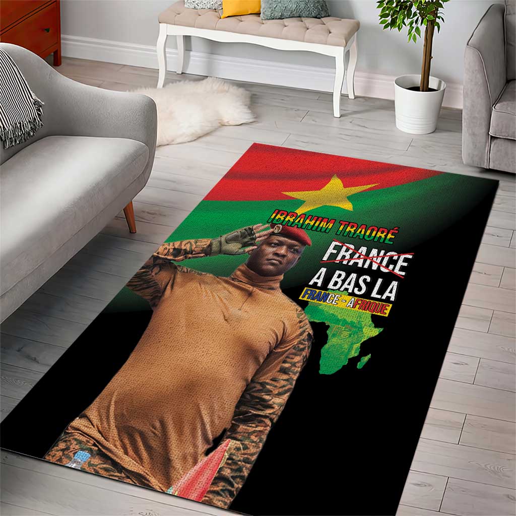 Traore Burkina Faso A Bas La Francafrique Area Rug