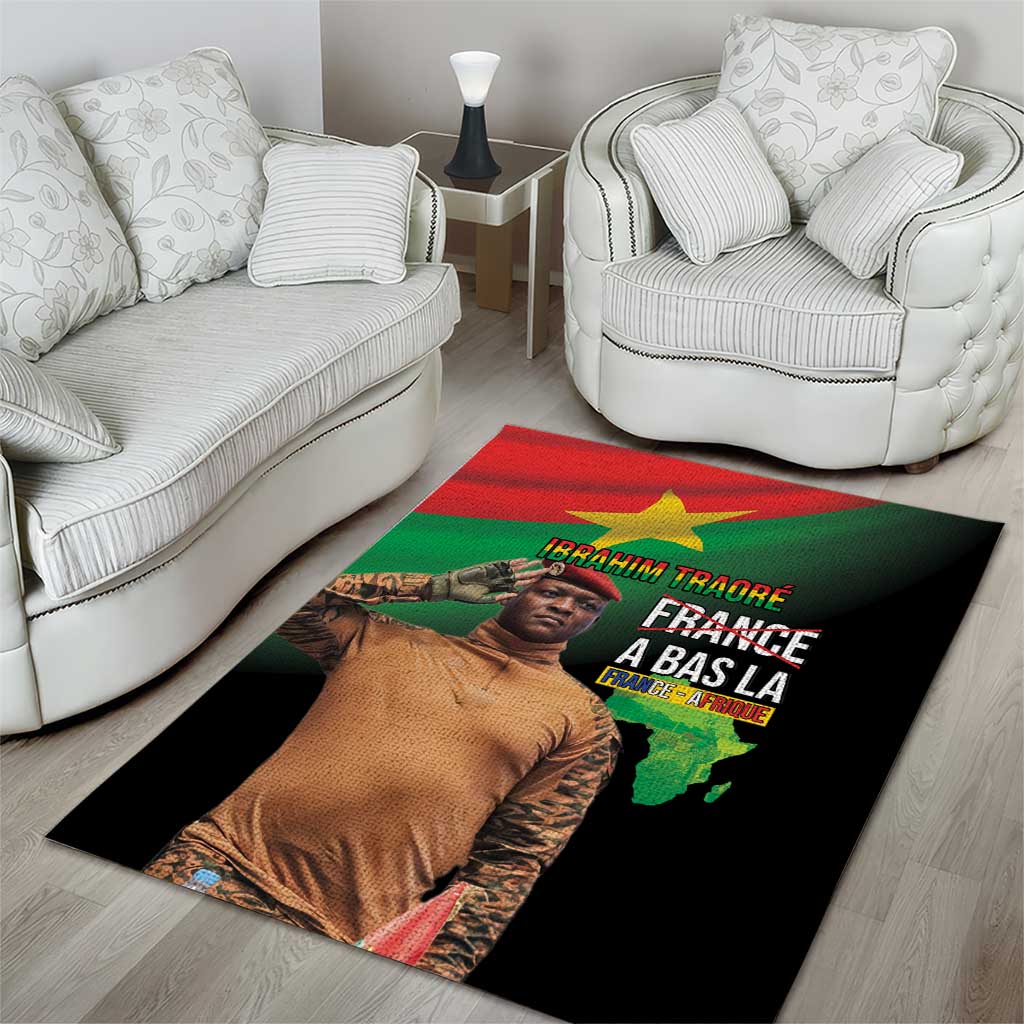 Traore Burkina Faso A Bas La Francafrique Area Rug