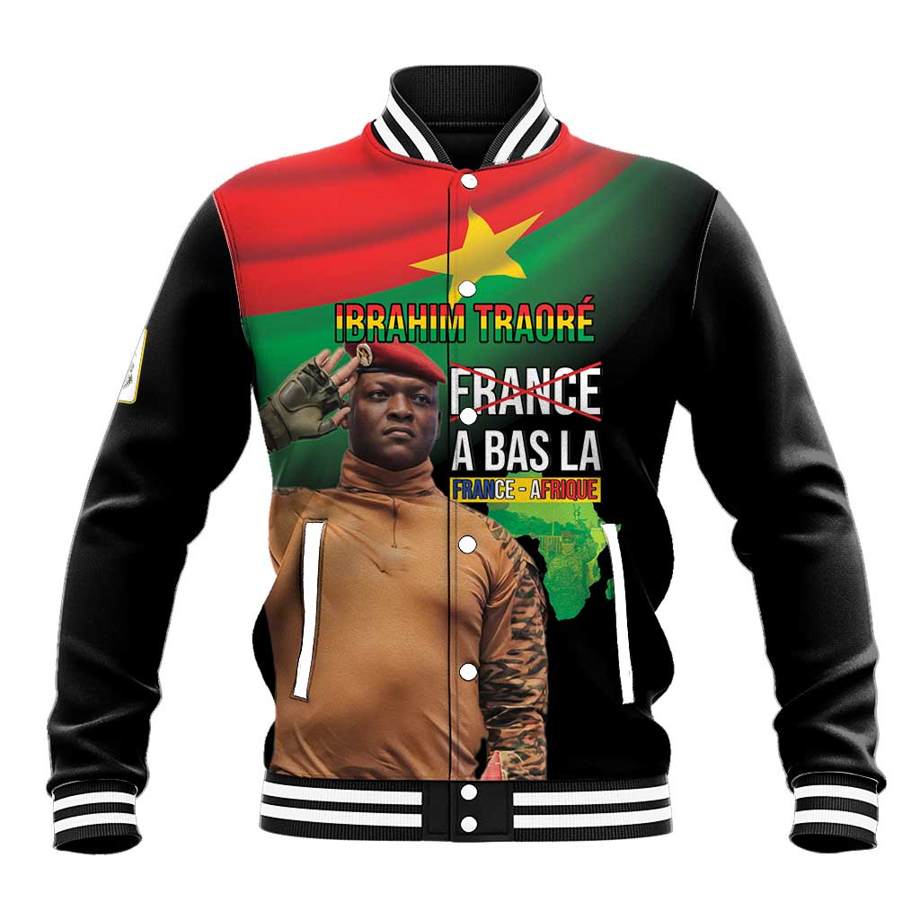 Traore Burkina Faso A Bas La Francafrique Baseball Jacket