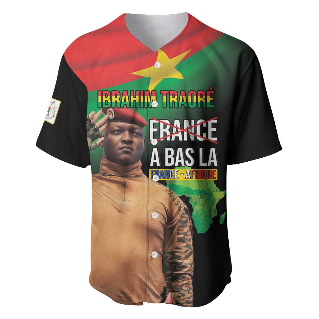 Traore Burkina Faso A Bas La Francafrique Baseball Jersey