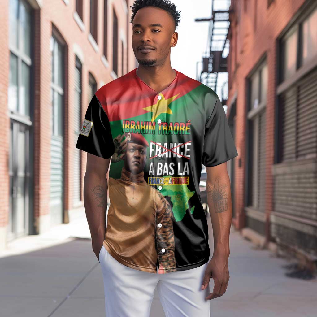 Traore Burkina Faso A Bas La Francafrique Baseball Jersey