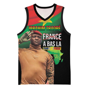 Traore Burkina Faso A Bas La Francafrique Basketball Jersey - African Pride