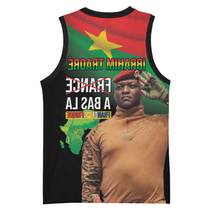 Traore Burkina Faso A Bas La Francafrique Basketball Jersey - African Pride