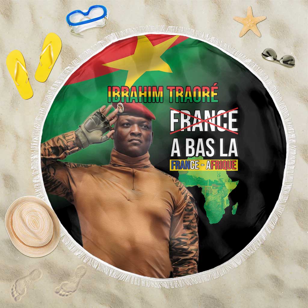 Traore Burkina Faso A Bas La Francafrique Beach Blanket