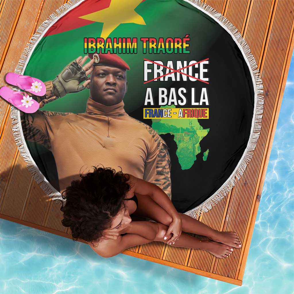Traore Burkina Faso A Bas La Francafrique Beach Blanket