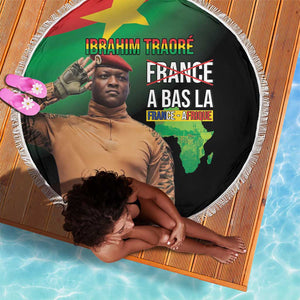 Traore Burkina Faso A Bas La Francafrique Beach Blanket