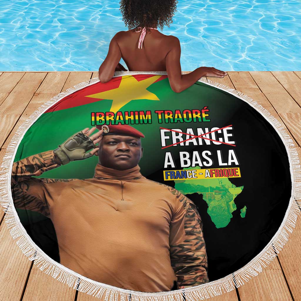 Traore Burkina Faso A Bas La Francafrique Beach Blanket
