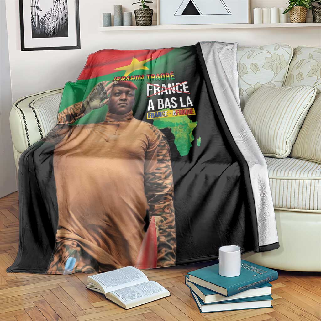 Traore Burkina Faso A Bas La Francafrique Blanket