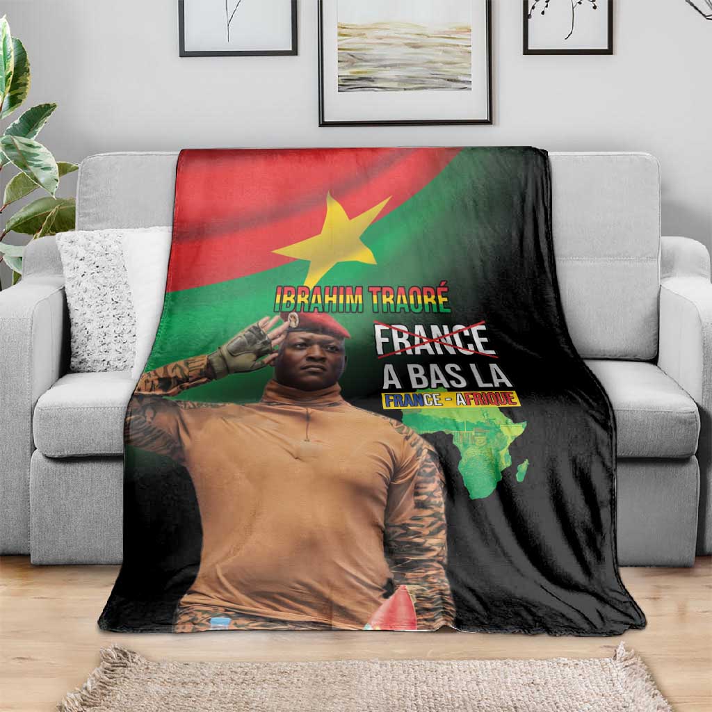 Traore Burkina Faso A Bas La Francafrique Blanket