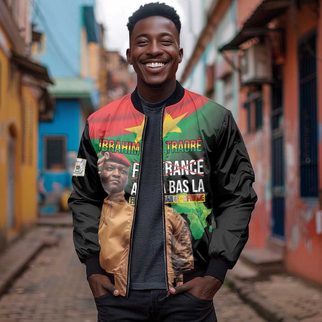 Traore Burkina Faso A Bas La Francafrique Bomber Jacket