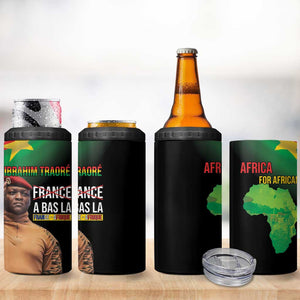Traore Burkina Faso A Bas La Francafrique 4 in 1 Can Cooler Tumbler