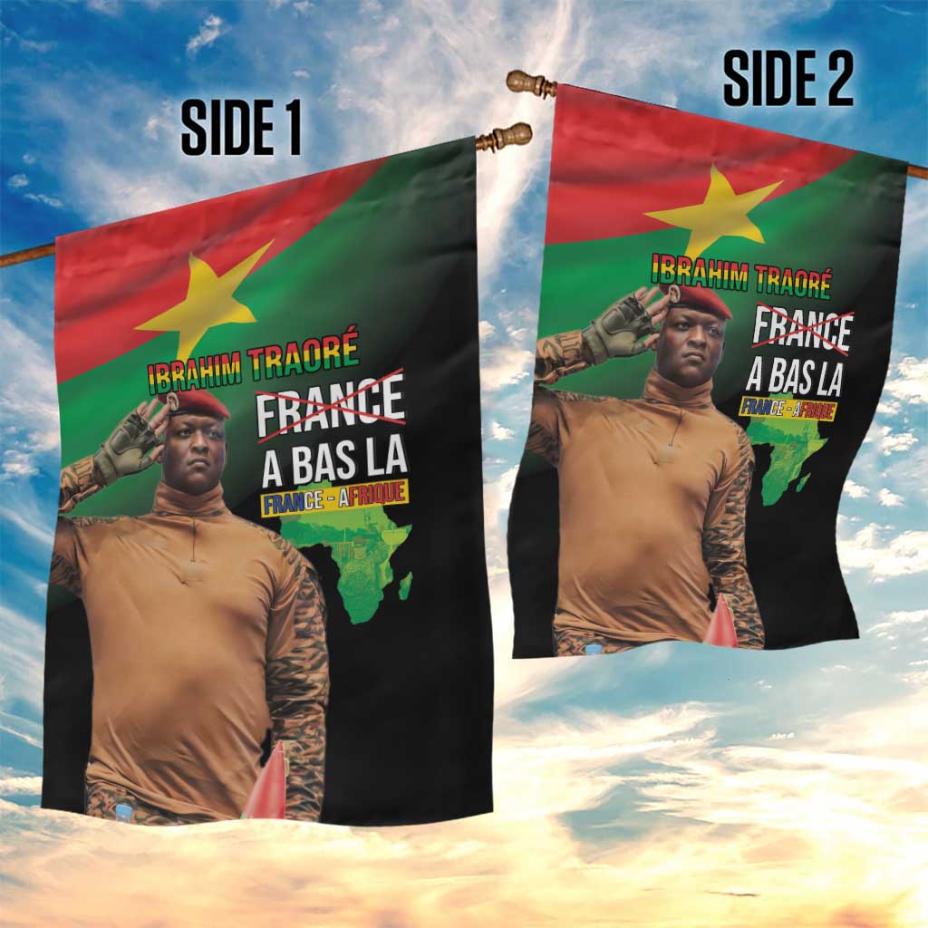 Traore Burkina Faso A Bas La Francafrique Garden Flag
