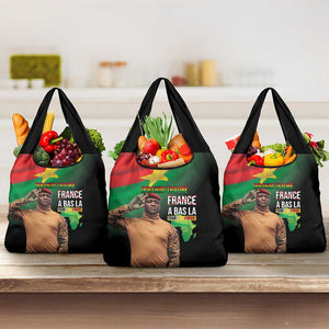 Traore Burkina Faso A Bas La Francafrique Grocery Bag