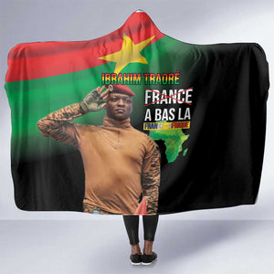 Traore Burkina Faso A Bas La Francafrique Hooded Blanket