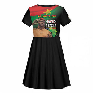 Traore Burkina Faso A Bas La Francafrique Kid Short Sleeve Dress
