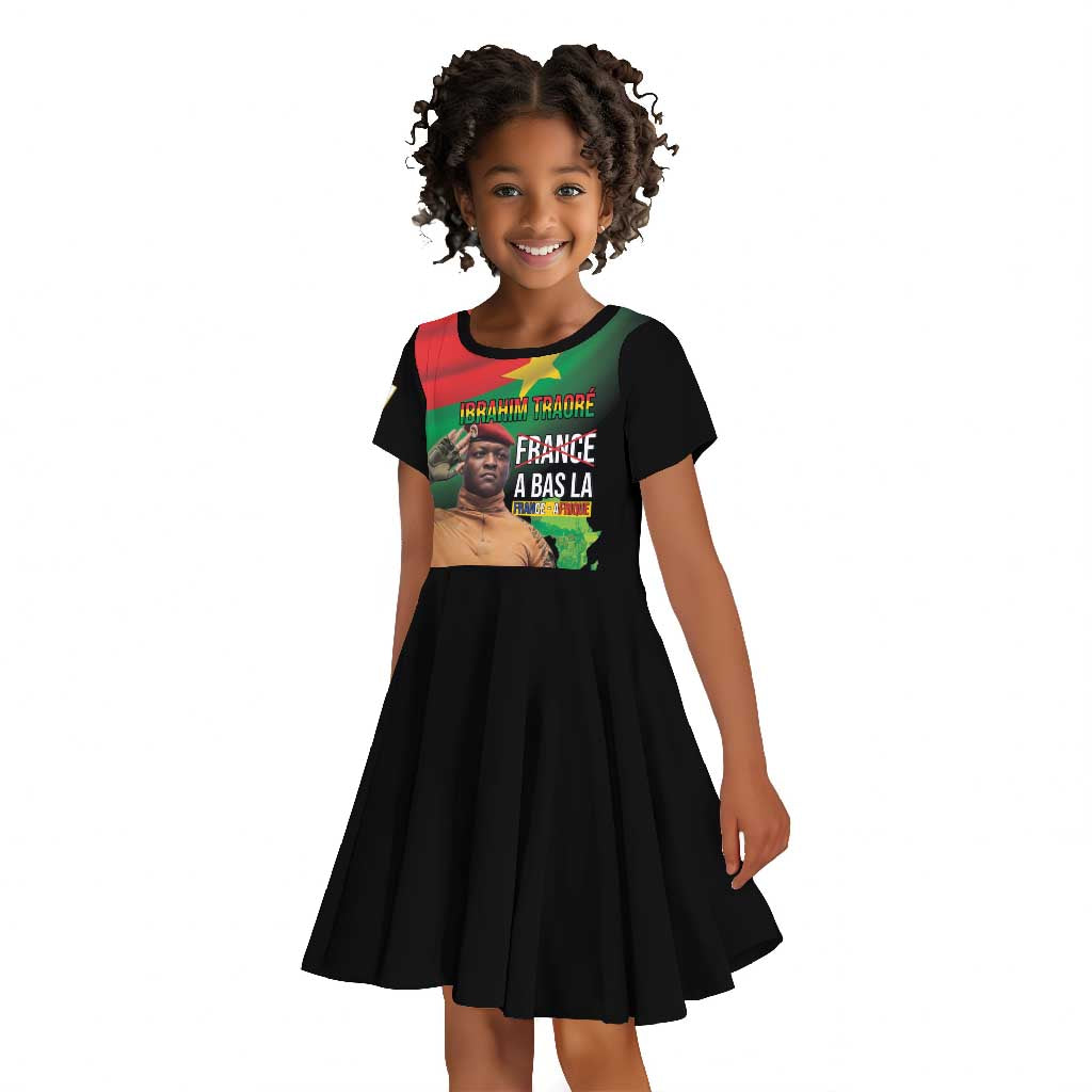 Traore Burkina Faso A Bas La Francafrique Kid Short Sleeve Dress
