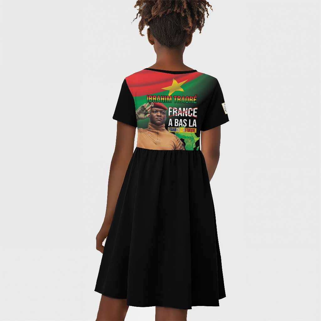 Traore Burkina Faso A Bas La Francafrique Kid Short Sleeve Dress