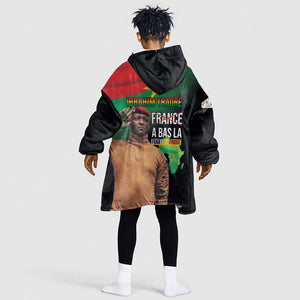 Traore Burkina Faso A Bas La Francafrique Kid Wearable Blanket Hoodie