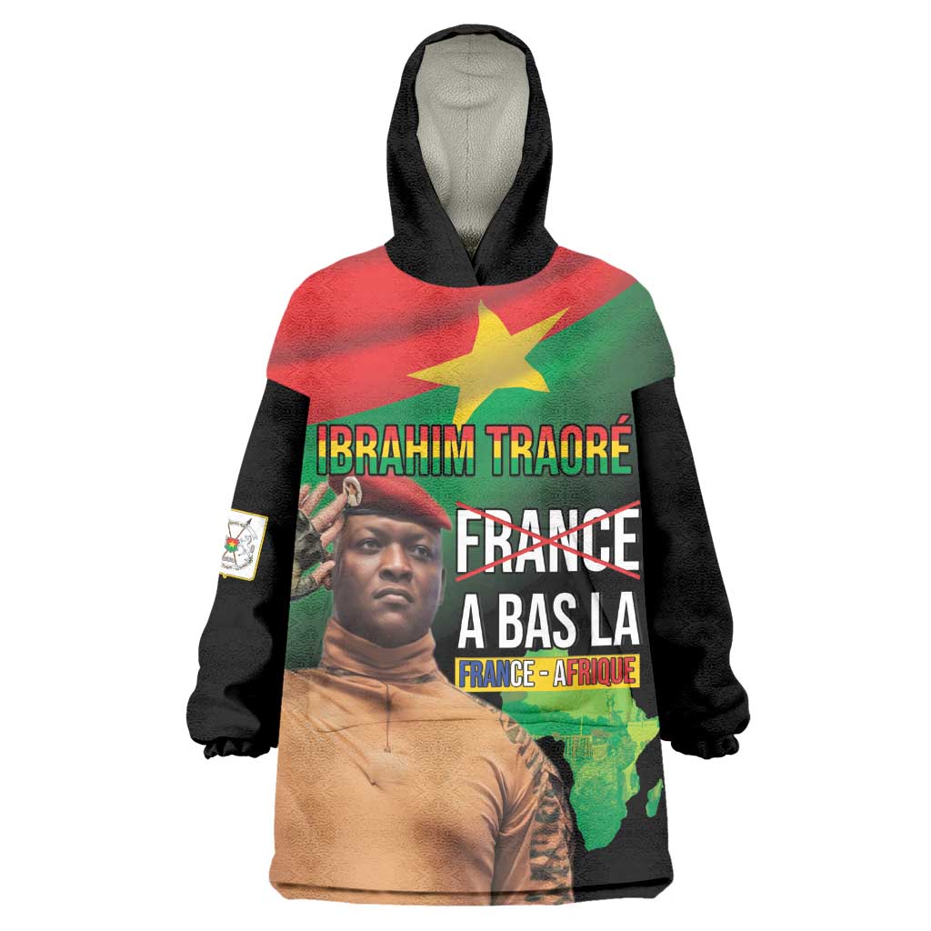 Traore Burkina Faso A Bas La Francafrique Kid Wearable Blanket Hoodie