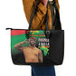 Traore Burkina Faso A Bas La Francafrique Leather Tote Bag