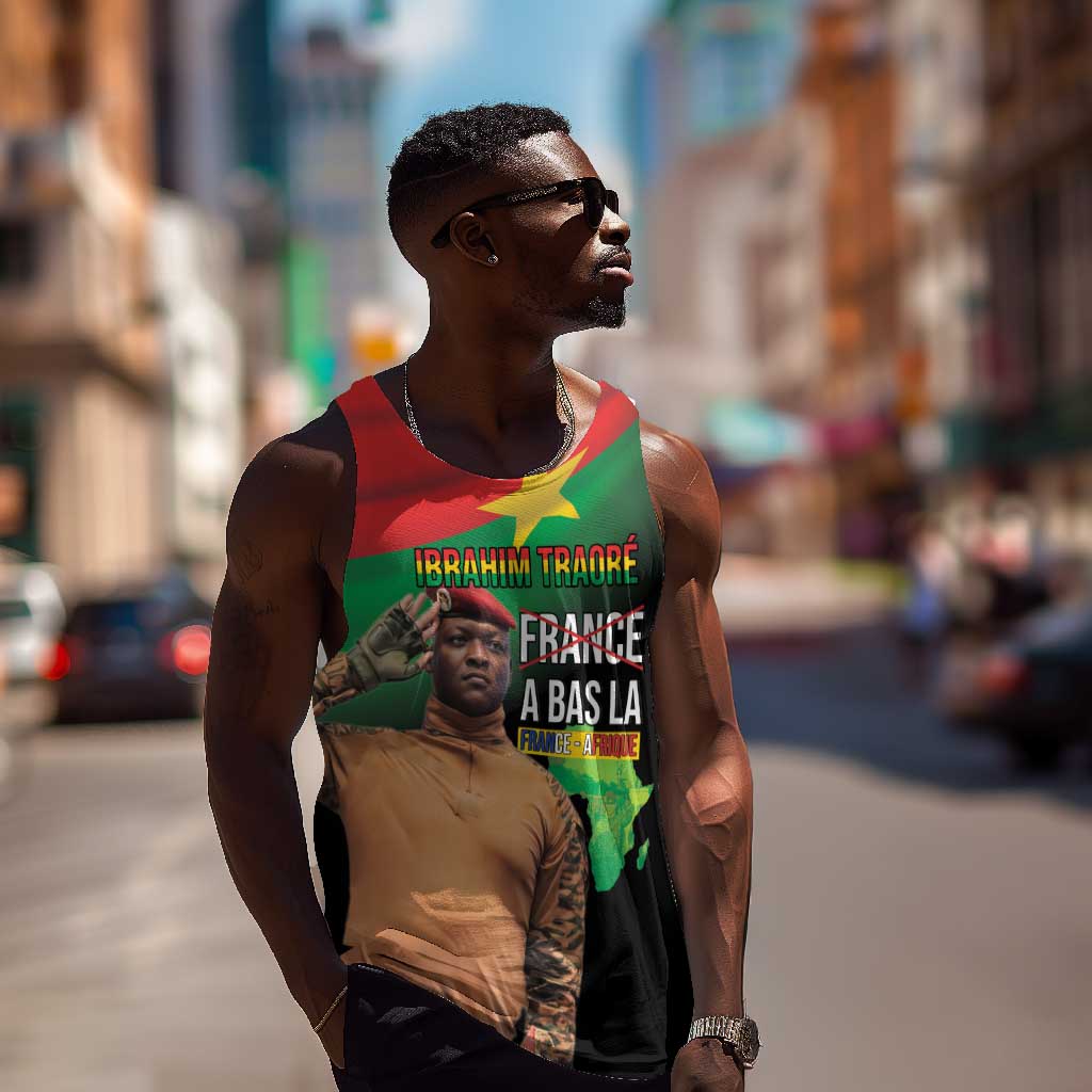 Traore Burkina Faso A Bas La Francafrique Men Tank Top