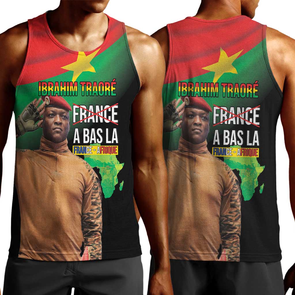 Traore Burkina Faso A Bas La Francafrique Men Tank Top