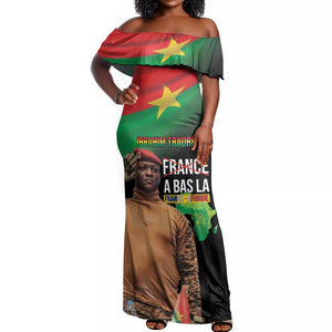 Traore Burkina Faso A Bas La Francafrique Off Shoulder Maxi Dress