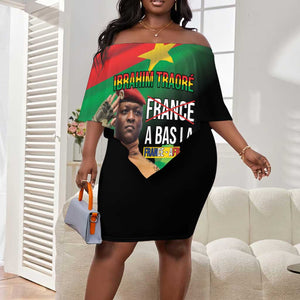 Traore Burkina Faso A Bas La Francafrique Off Shoulder Short Dress