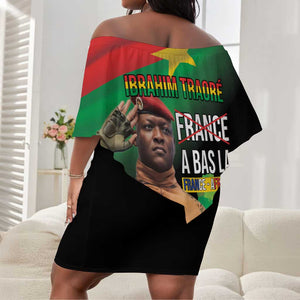 Traore Burkina Faso A Bas La Francafrique Off Shoulder Short Dress