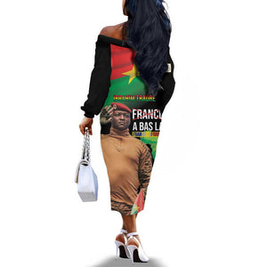 Traore Burkina Faso A Bas La Francafrique Off The Shoulder Long Sleeve Dress
