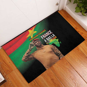 Traore Burkina Faso A Bas La Francafrique Rubber Doormat