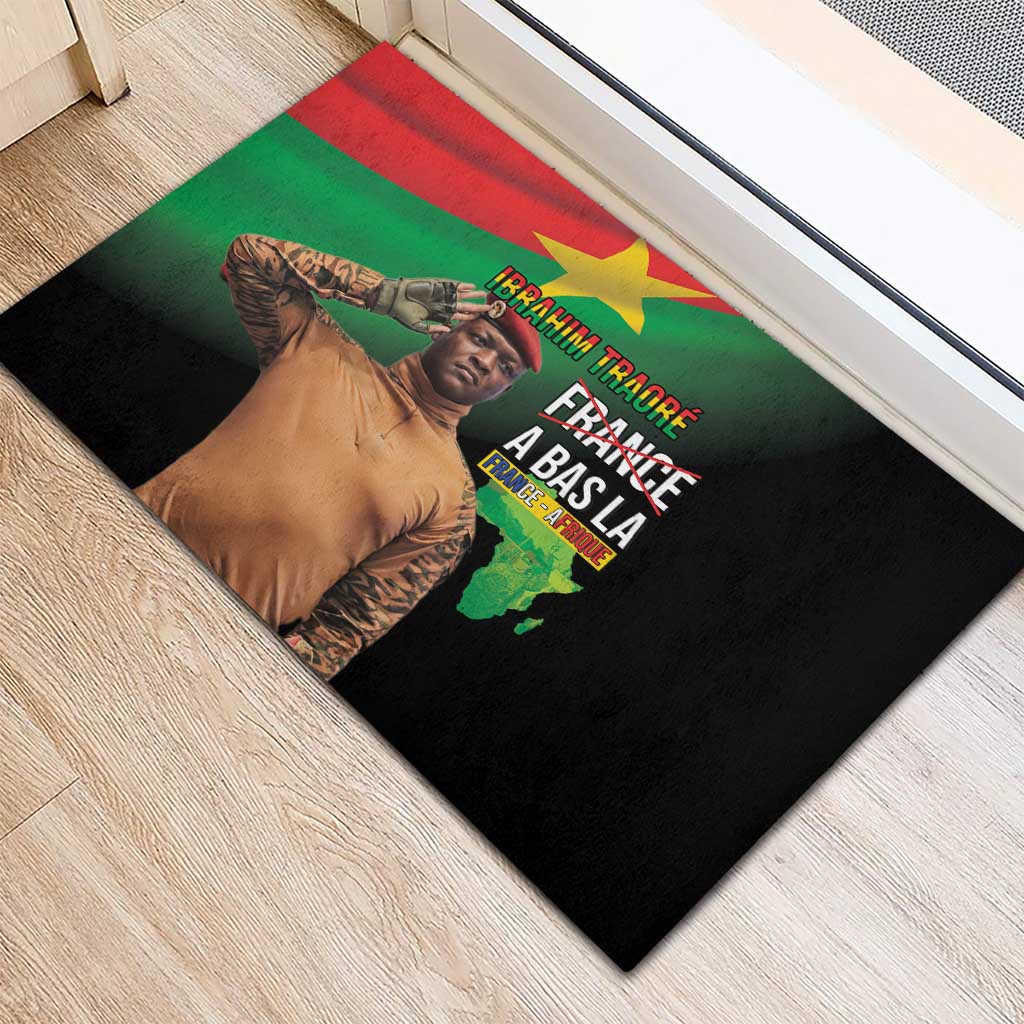 Traore Burkina Faso A Bas La Francafrique Rubber Doormat