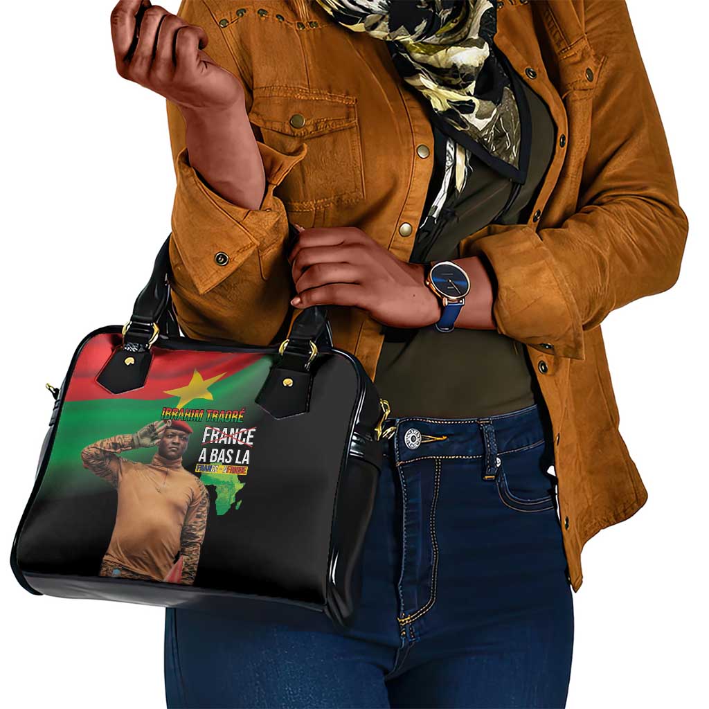 Traore Burkina Faso A Bas La Francafrique Shoulder Handbag