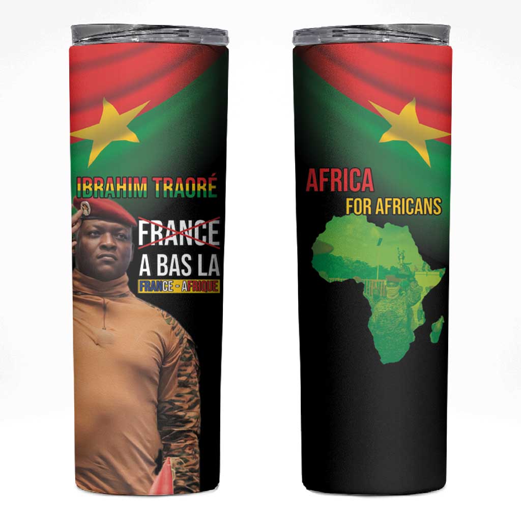 Traore Burkina Faso A Bas La Francafrique Skinny Tumbler